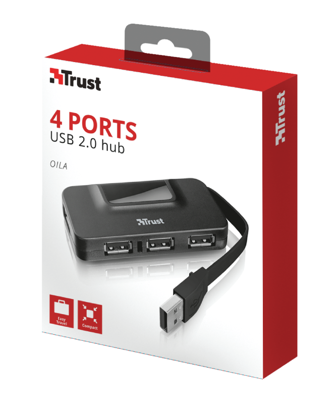 Adaptador Hub Usb 4 Puertos Usb 2.0 Oila Trust – imagen 2