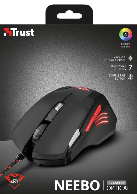 Mouse Gamer Trust Gxt 111 Neebo Negro – imagen 5