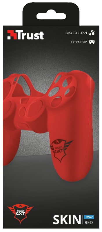 Protector Silicona Rubber Skin Joystick Ps4 Rojo Trust – imagen 3