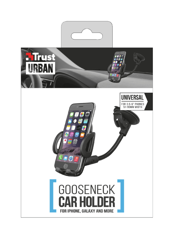 Soporte Auto Para Celular Gooseneck Trust Negro – imagen 2