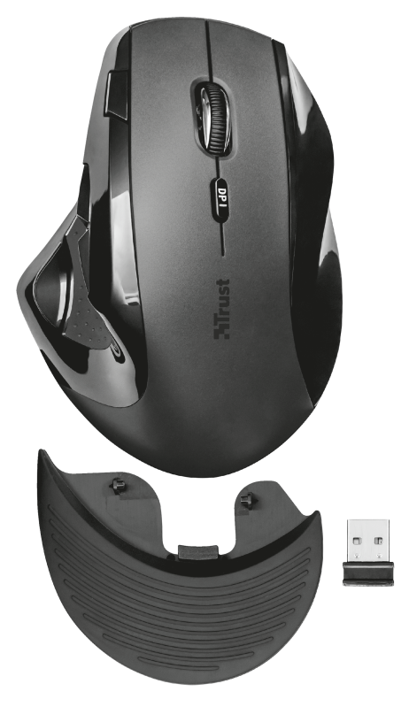 Mouse Inalambrico Ergonomico Trust Vergo Negro – imagen 3