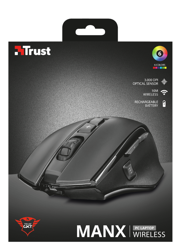 Mouse Gamer Manx Trust Gxt 140 Inalambrico Recargable – imagen 4