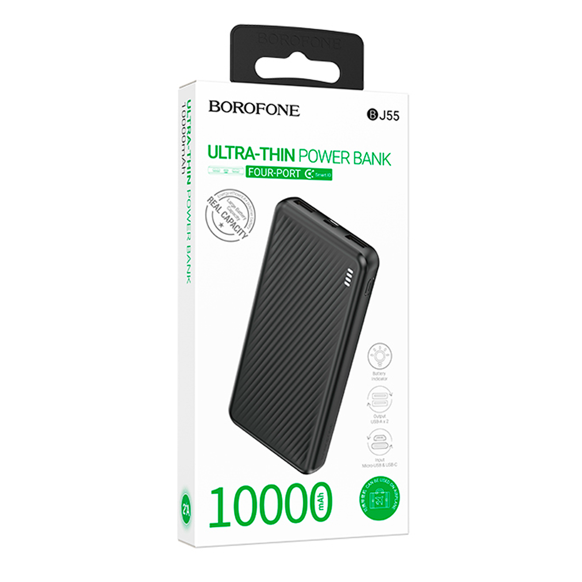 Powerbank Carga Rapida Borofone Bj55 10000 Mah Negro – imagen 2