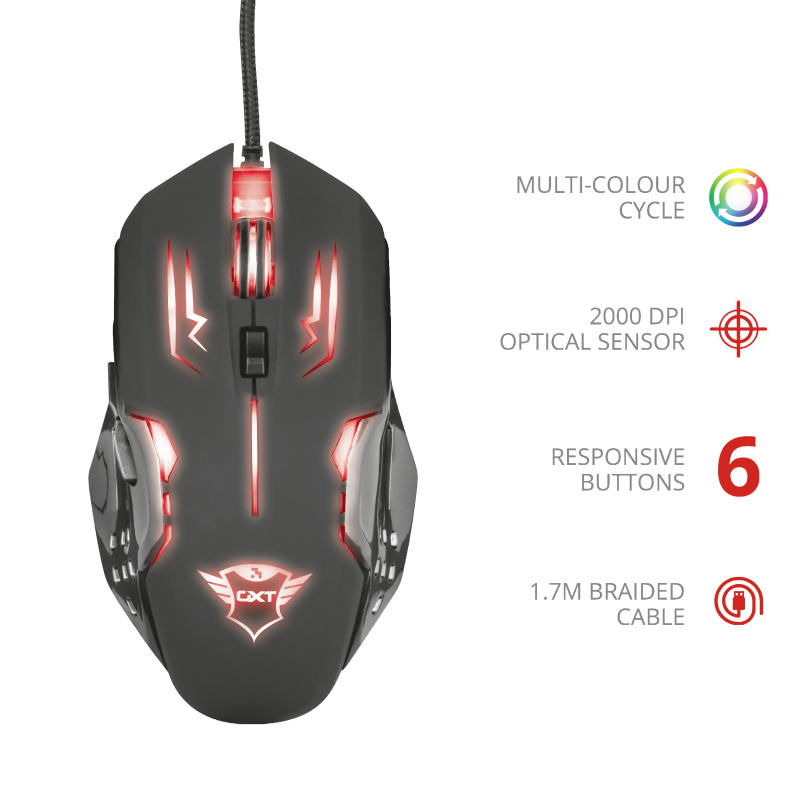 Mouse Gamer Trust Gxt 108 Rava – imagen 2
