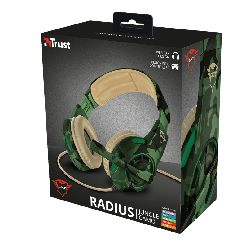 Audifonos Gamer Trust Gxt 310 Radius Pc Ps4 Switch Xbox Camo Green – imagen 4