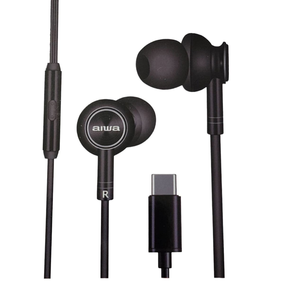 Audifonos In Ear Aiwa Conector Tipo C Aw-i30tc Negro