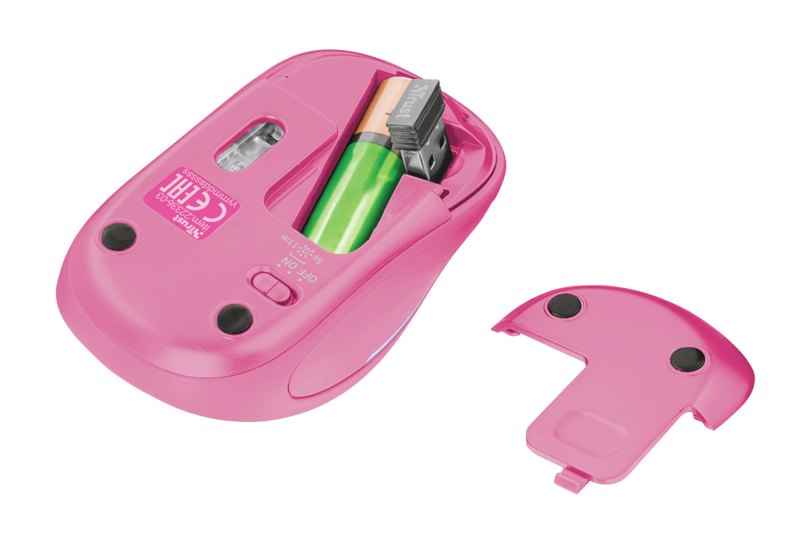 Mouse Inalambrico Trust Yvi Fx Rosado – imagen 4