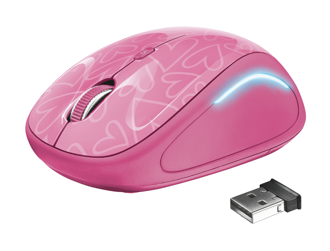 Mouse Inalambrico Trust Yvi Fx Rosado – imagen 6