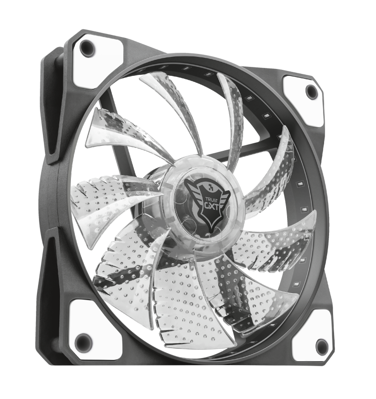 Ventilador Led Illuminated Silent Gxt 762 Blanco Trust – imagen 3