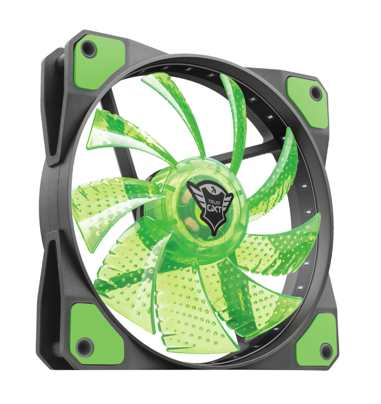 Ventilador Led Illuminated Silent Gxt 762r Verde Trust – imagen 3