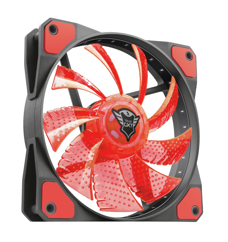 Ventilador Led Illuminated Silent Gxt 762r Rojo Trust – imagen 2