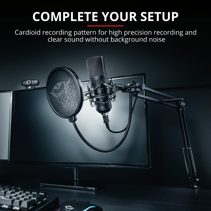 Micrófono Streaming Emita Plus Gxt 252+ Trust Negro – imagen 7