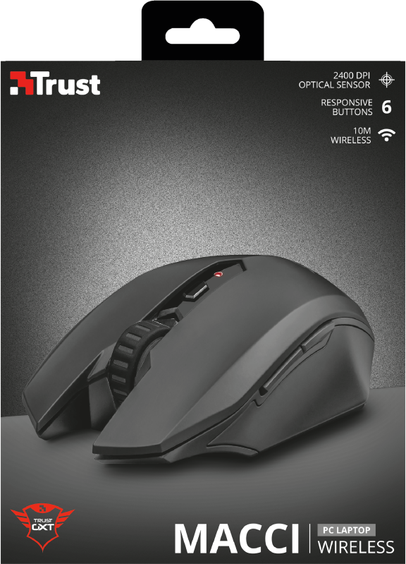 Mouse Gamer Trust Gxt 115 Macci Inalambrico Negro – imagen 2