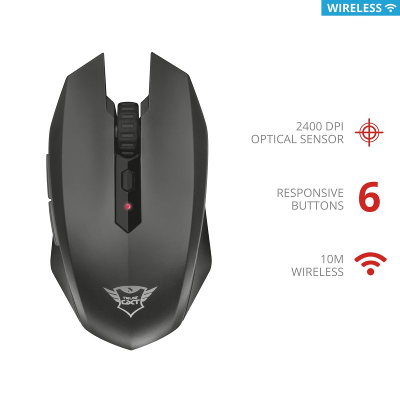 Mouse Gamer Trust Gxt 115 Macci Inalambrico Negro – imagen 5