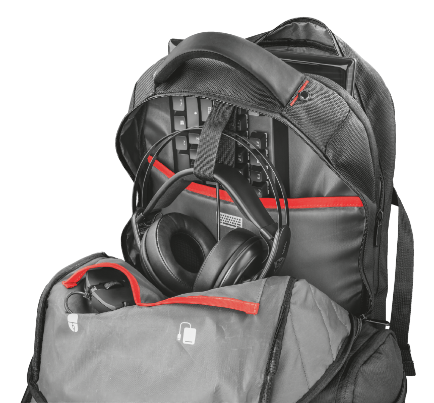 Mochila Gamer Trust Gxt 1250 Hunter Laptops 17,3 – imagen 2
