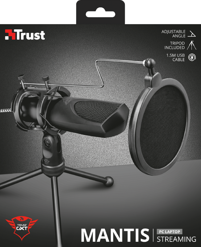 Micrófono Gamer Trust Gxt 232 Mantis Streaming Negro – imagen 3