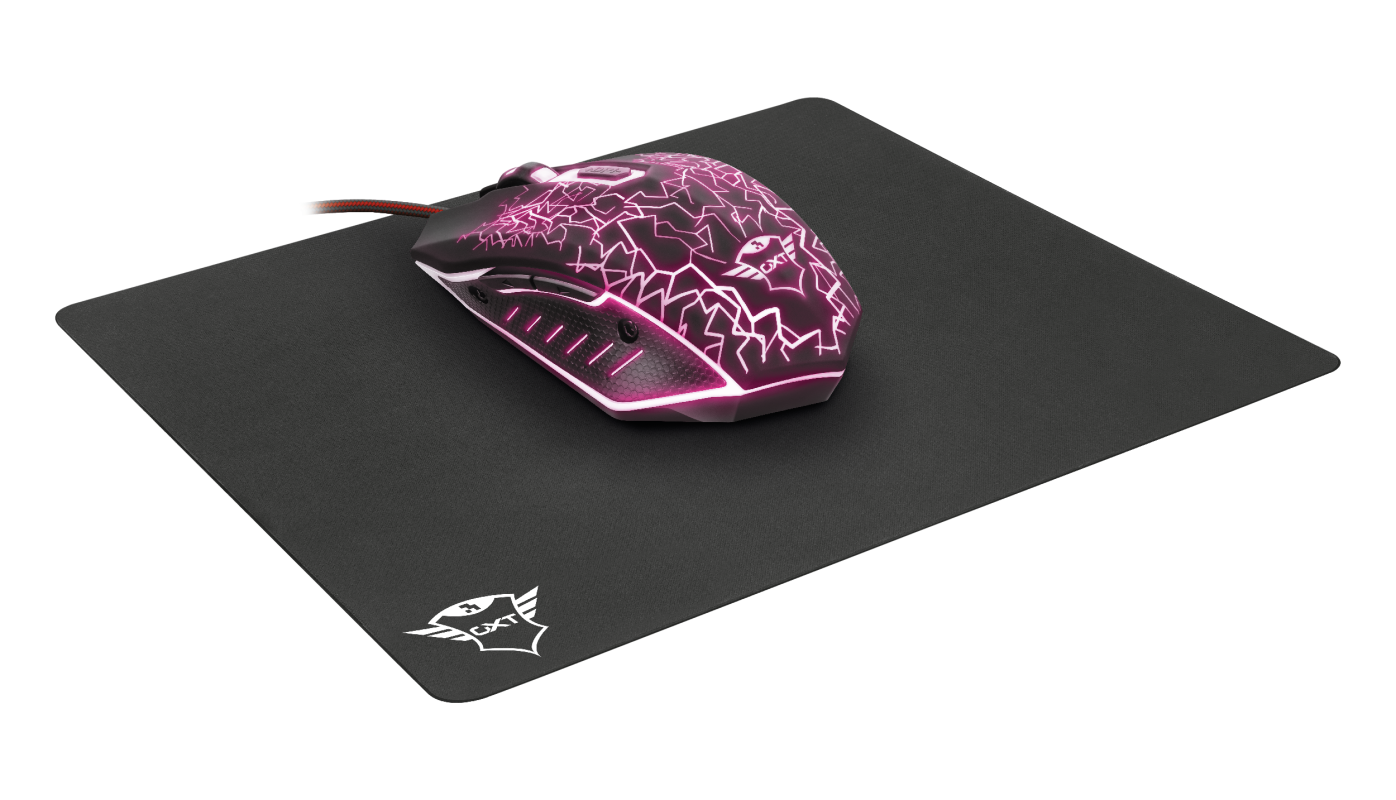 Pack Mousepad Gamer + Mouse Izza Trust Gxt 783 Negro – imagen 4