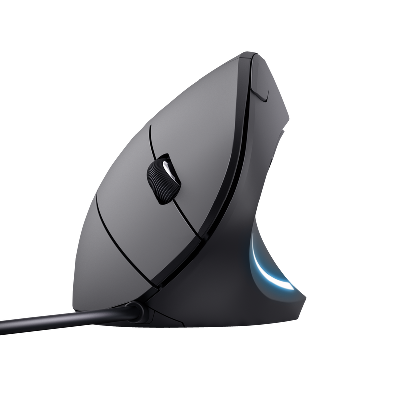 Mouse Trust Ergonomico Verto Vertical Con Cable Negro – imagen 5