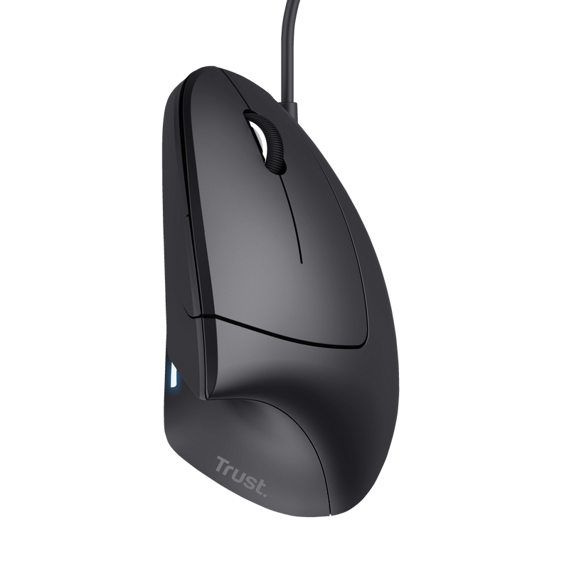 Mouse Trust Ergonomico Verto Vertical Con Cable Negro – imagen 2