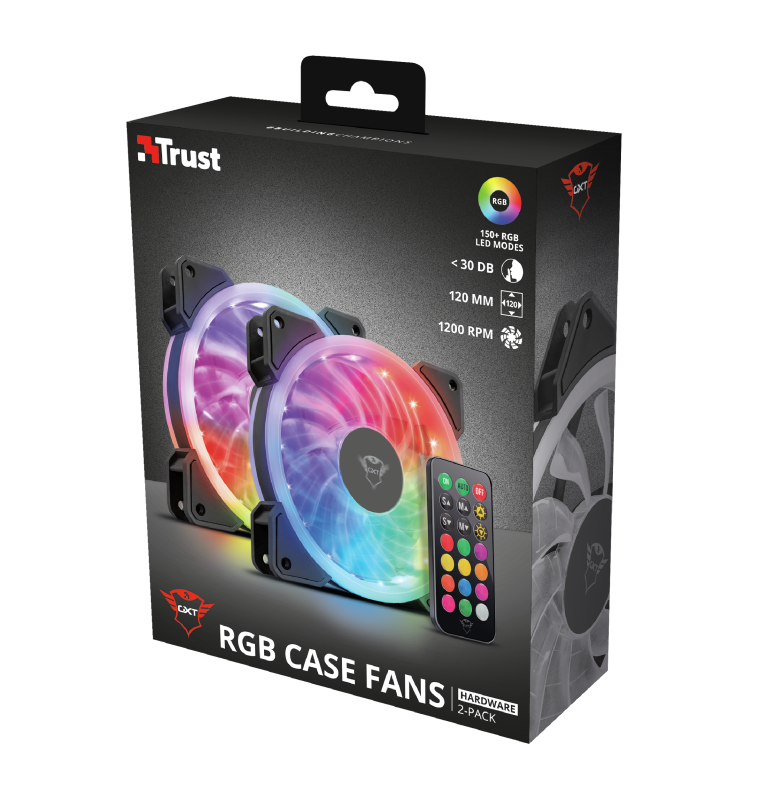 Ventilador Led Illuminated 2 Unidades Gxt 770 Rgb Trust – imagen 2