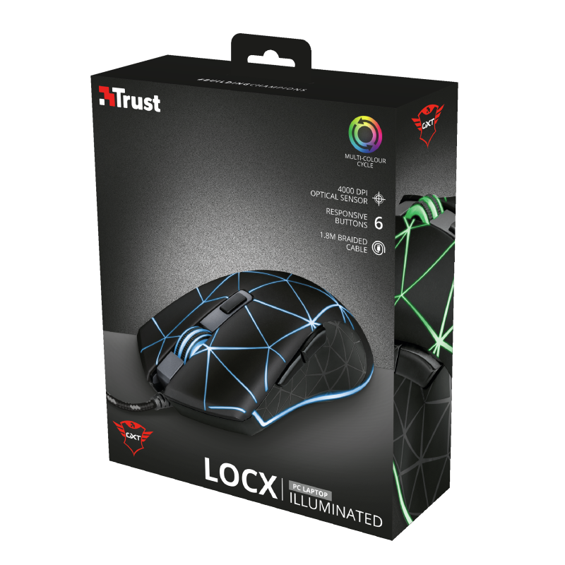 Mouse Gamer Trust Gxt 133 Locx Negro – imagen 4