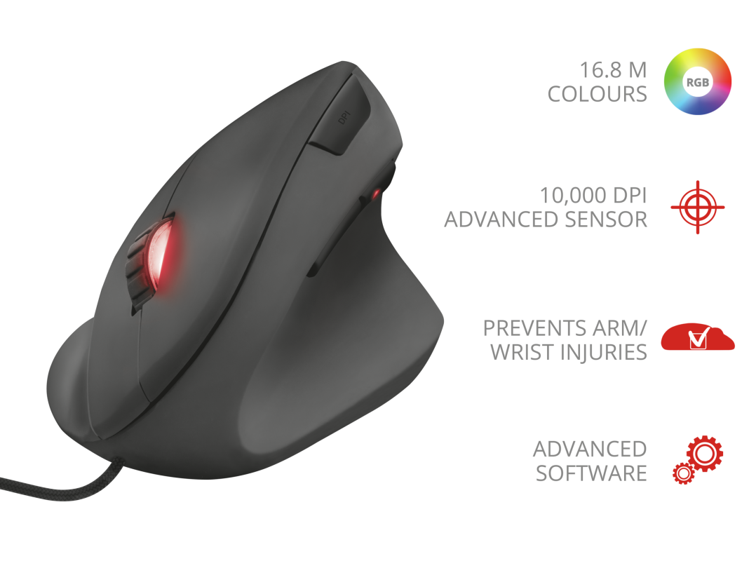Mouse Gamer Vertical Trust Gxt 144 Rexx – imagen 2