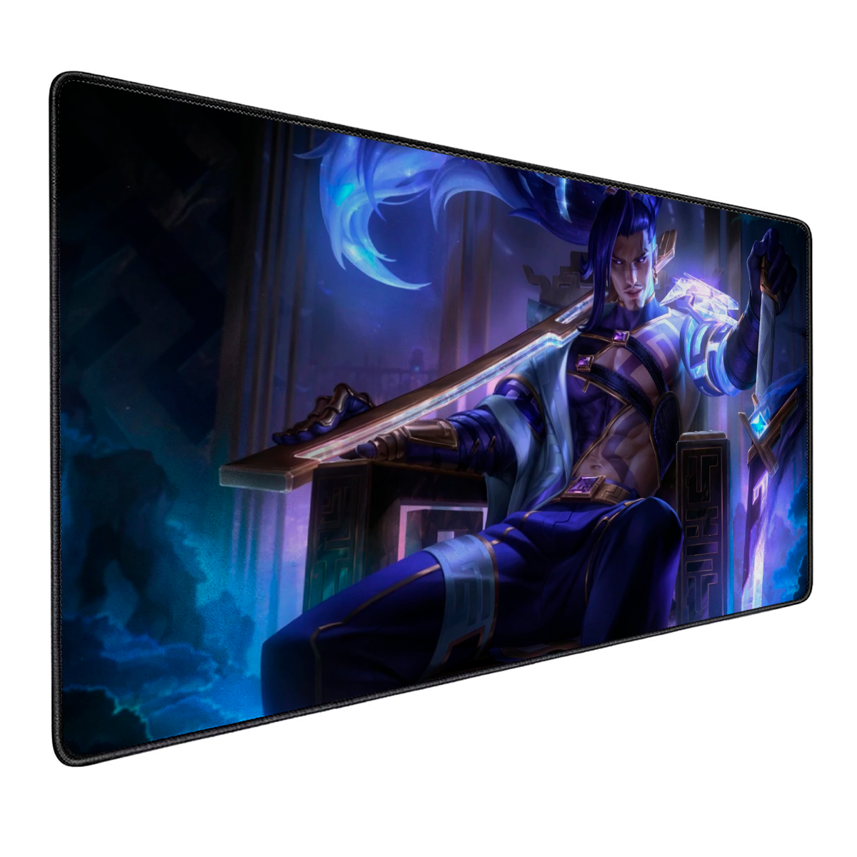 Mousepad Gamer Antideslizante 90x40 Diseño League Of Legends Yasuo Tinta Sombria Prestigiosa