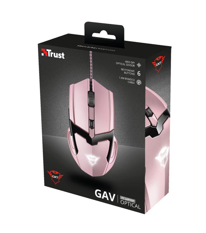 Mouse Gamer Trust Gxt 101P Rosado – imagen 2