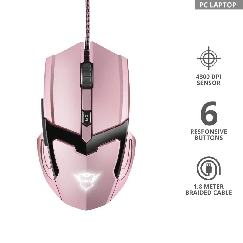 Mouse Gamer Trust Gxt 101P Rosado – imagen 4