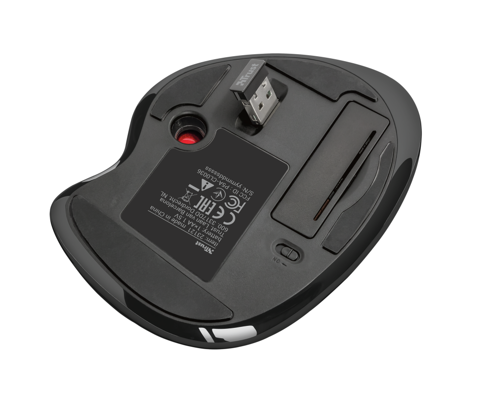 Mouse Inalámbrico Trust Trackball Sferia Negro – imagen 4