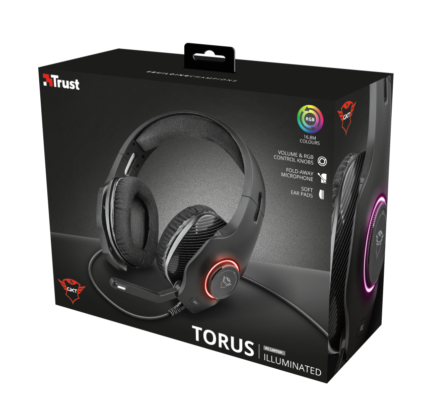 Audifonos Gamer Trust Gxt 455 Torus Pc Negro – imagen 2