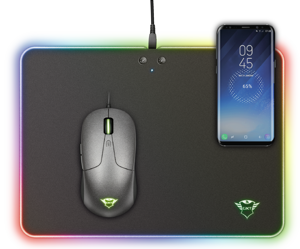 Mousepad Gamer Trust Gxt 750 Qlide Rgb Con Carga Inalámbrica – imagen 2