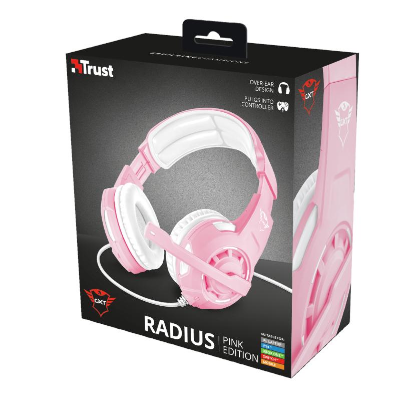 Audifono Gamer Trust Gxt 310P Rosado Pc Ps4 Switch Xbox – imagen 2