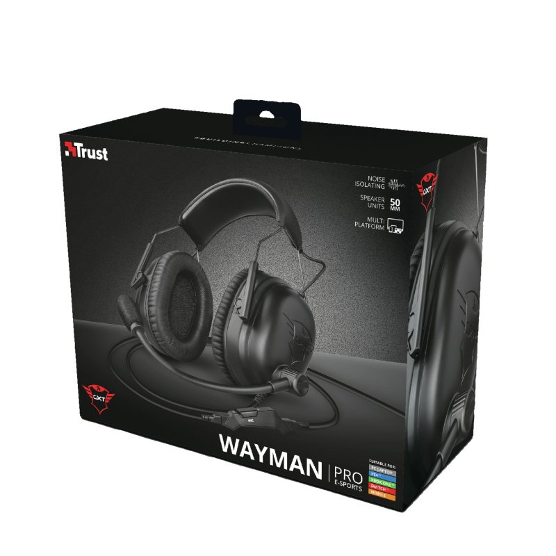 Audifonos Gamer Trust Gxt 444 Wayman Pro Pc Ps4 Xbox Switch Negro – imagen 2
