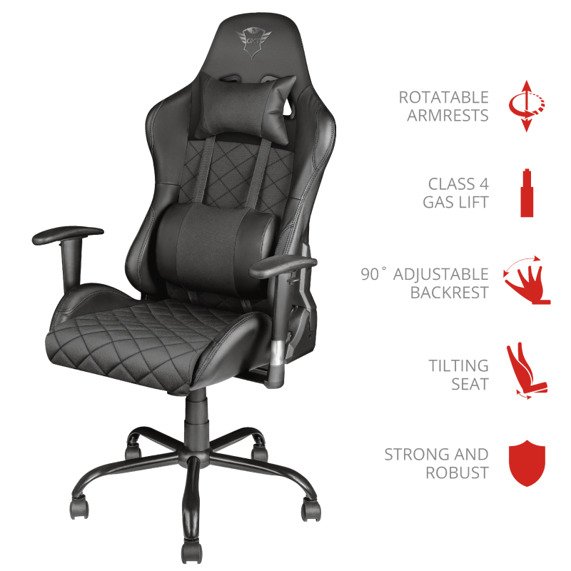 Silla Gamer Resto Trust Gxt 707b Negro – imagen 4