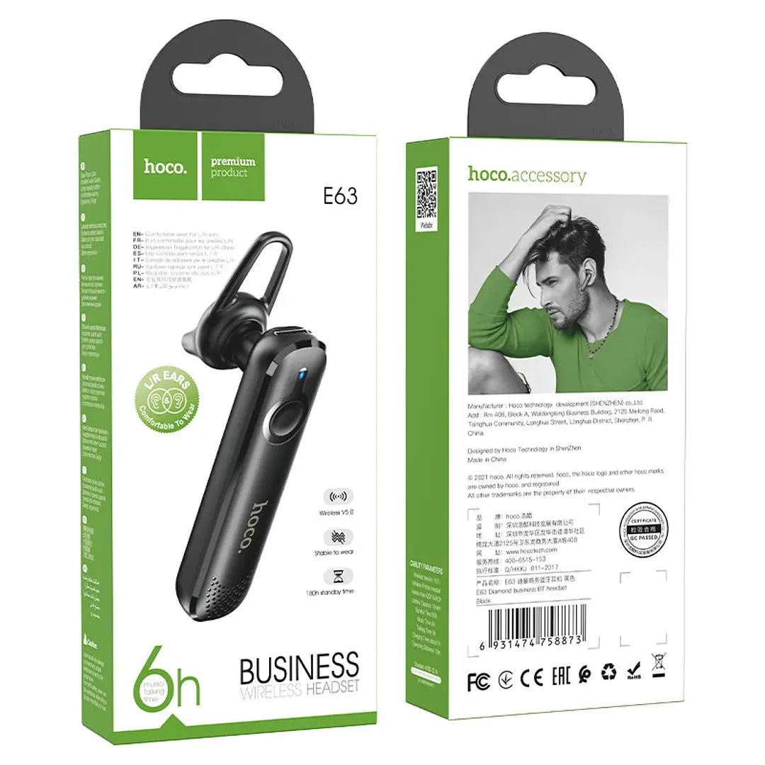 Audifono Manos Libres Bluetooth Hoco E63 Blanco – imagen 3
