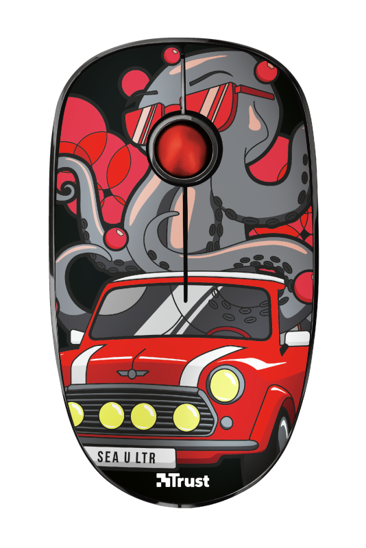 Mouse Inalámbrico Trust Sketch Silencioso Rojo – imagen 2