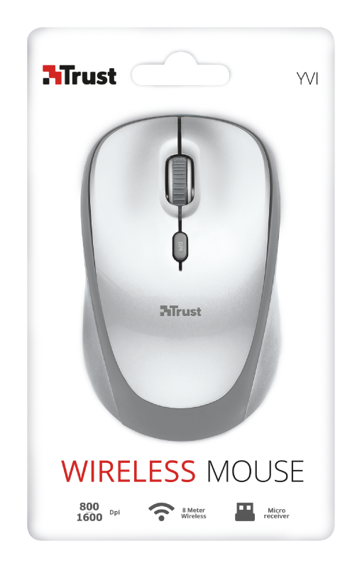 Mouse Inalambrico Trust Yvi Blanco – imagen 2