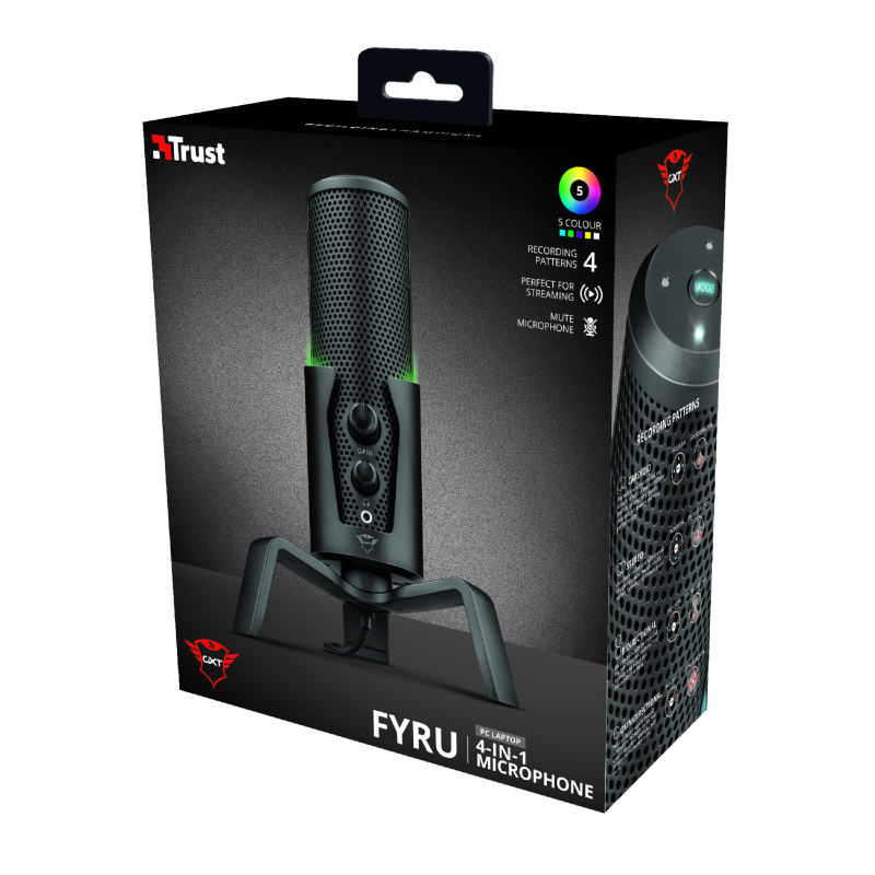 Microfono Gamer Streaming Trust Fyru Gxt 258 Negro – imagen 2