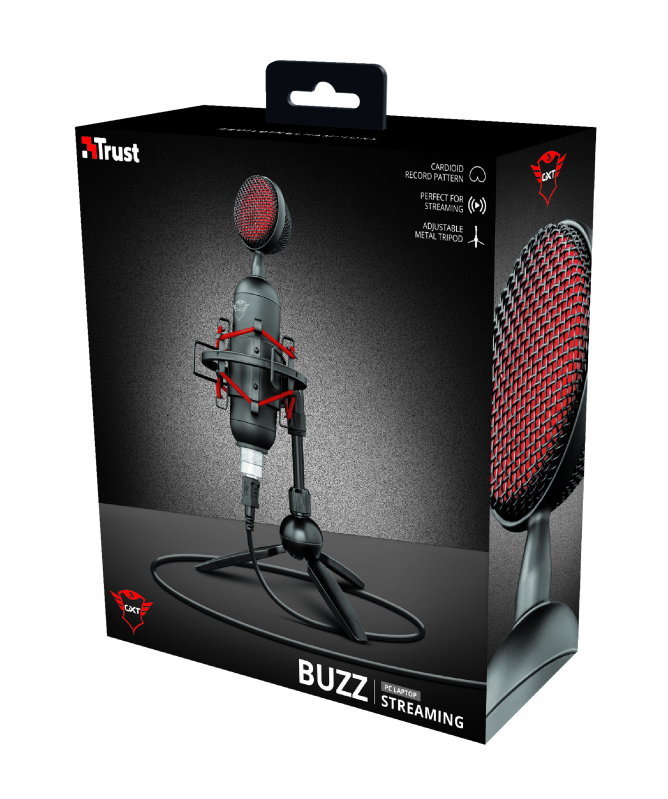 Microfono Gamer Streaming Trust Gxt 244 Buzz Negro – imagen 2