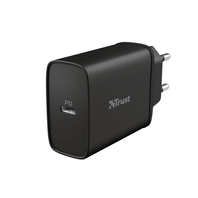 Cargador Ultra Rapida Tipo C Qmax 18w Trust Negro – imagen 2