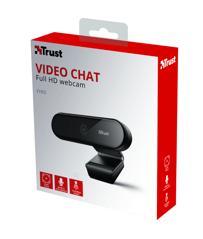 Webcam Trust Tyro Usb Full HD Negro – imagen 3