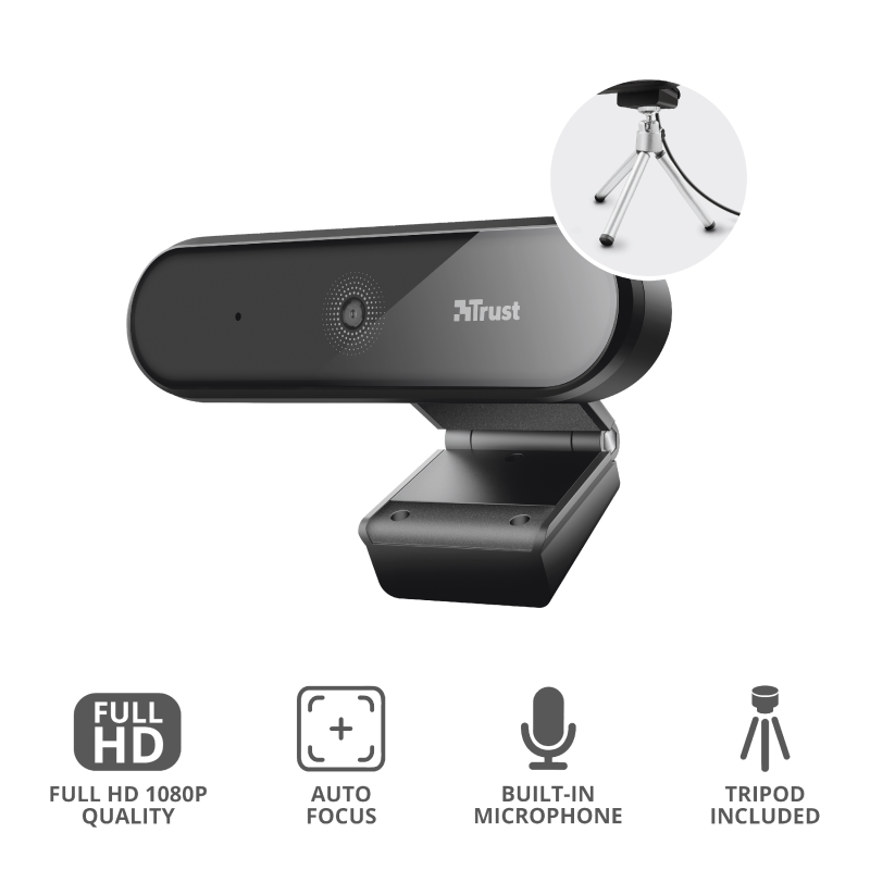 Webcam Trust Tyro Usb Full HD Negro – imagen 7