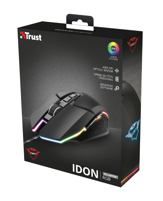 Mouse Gamer Trust Gxt 950 Idon Rgb Negro – imagen 4