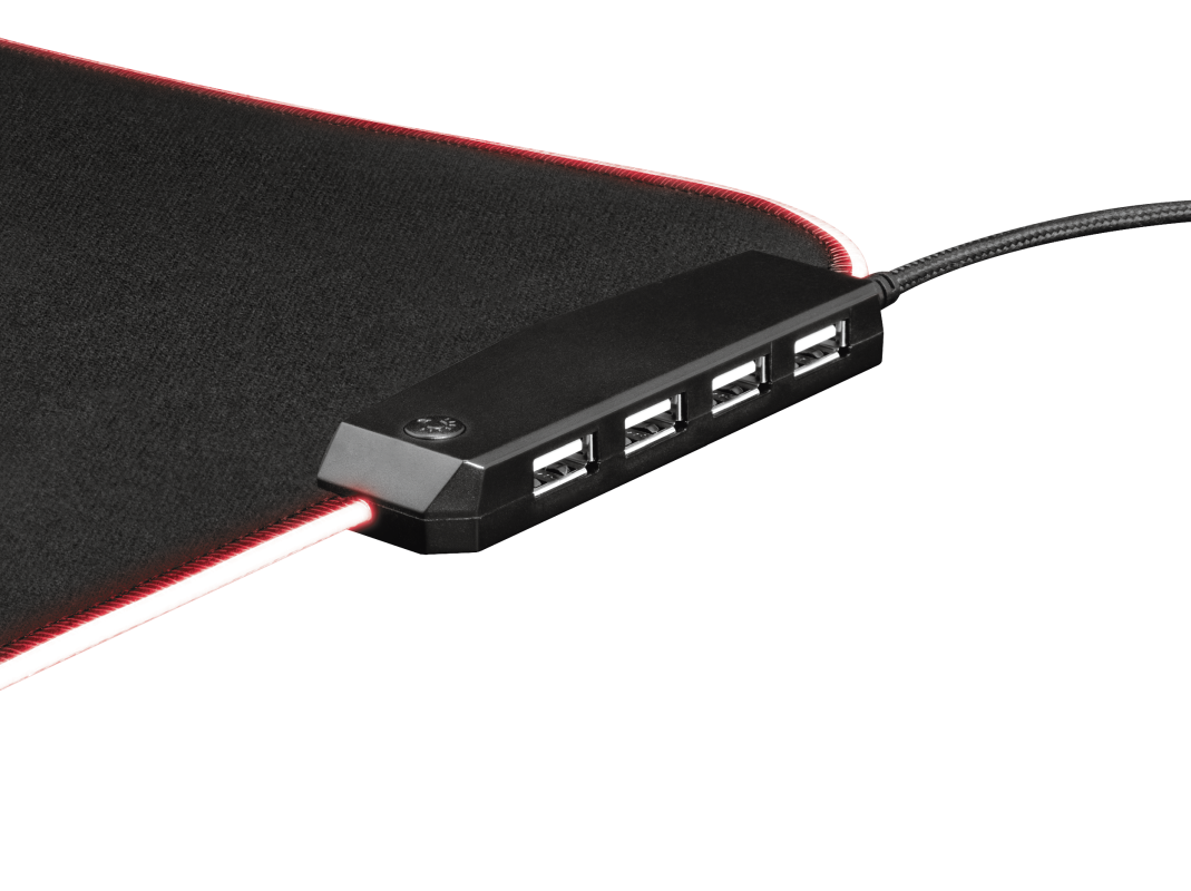 Mousepad Gamer Trust Gxt 765 Glide Flex Rgb L Hub Usb Negro – imagen 4