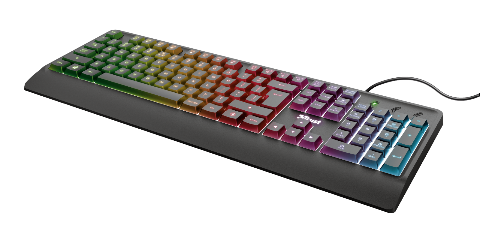 Teclado Gamer Trust Ziva Rainbow Led Negro – imagen 6