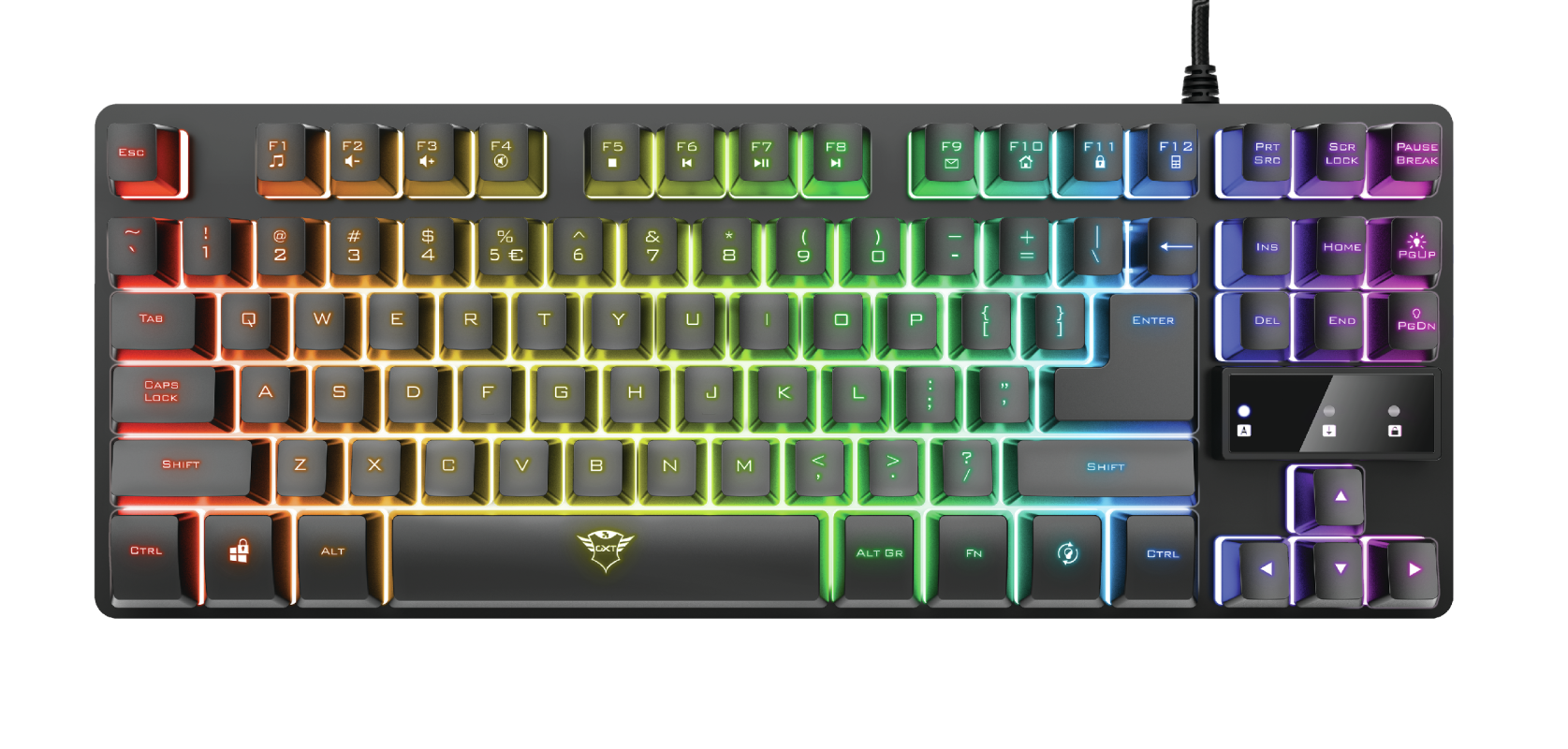 Teclado Gamer Metálico Trust Gxt 833 Thado Español Tkl Negro – imagen 2