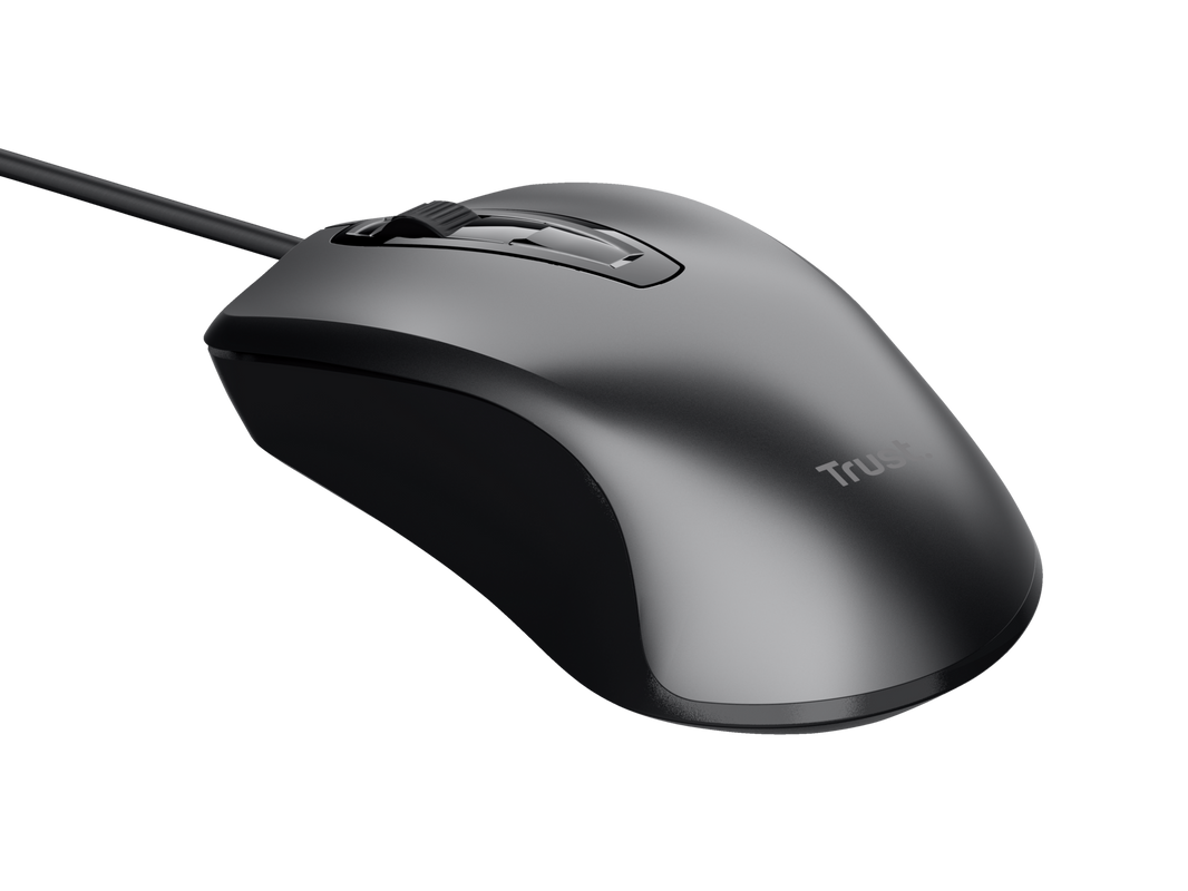 Mouse Trust Carve Alambrico Negro – imagen 2