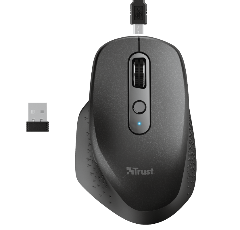 Mouse Inalámbrico Recargable Trust Ozaa Negro – imagen 5