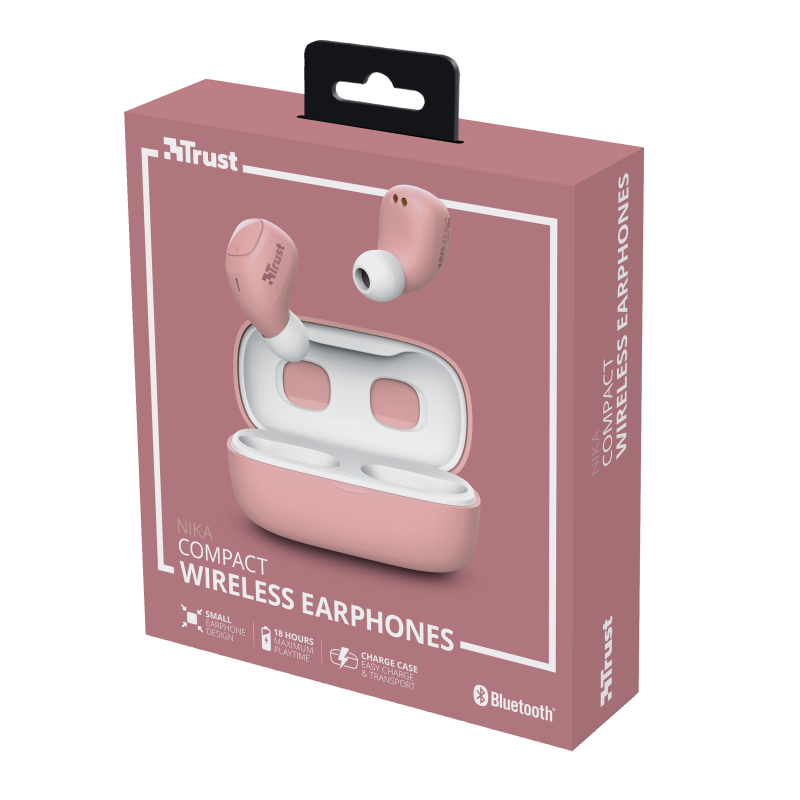 Audifonos Bluetooth Trust Nika Compact Rosado – imagen 4